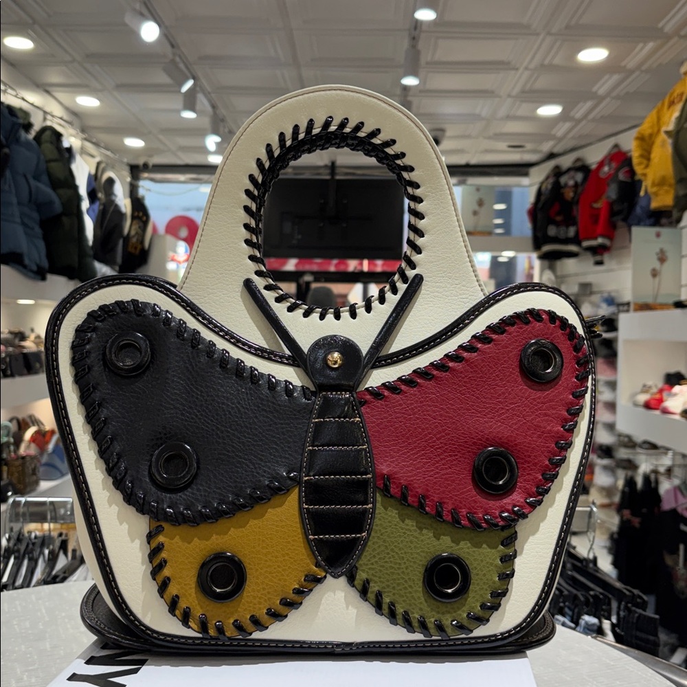 Women’s White Butterfly Patchwork Handbag